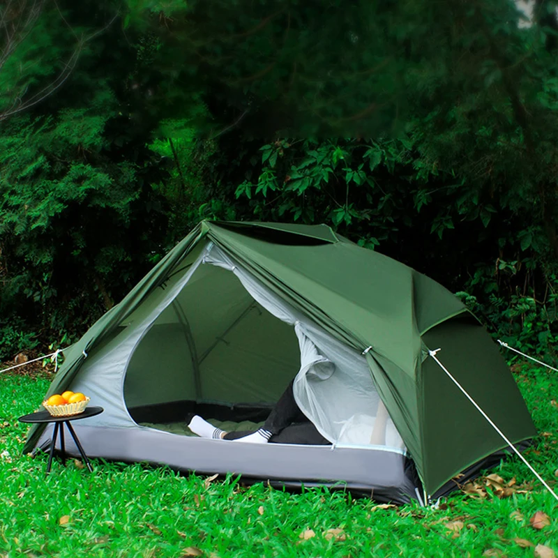 Outdoor camping tent Mountaineering aluminum pole double tent Four season camping ultra light portable tent waterproof