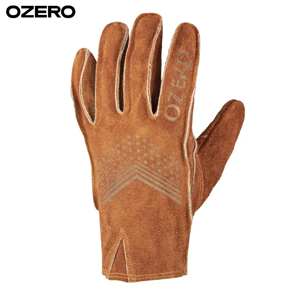 OZERO Fashion Party Windproof Factory Split Cowhide Breathable Fashion Wool Gloves