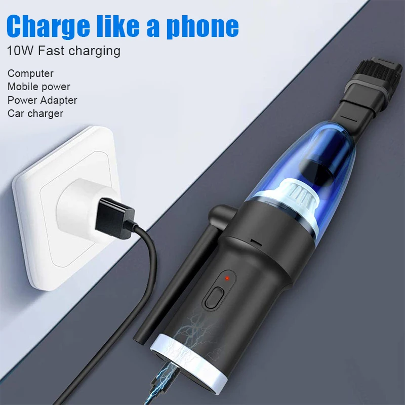 USB Rechargeable Cordless Compressed Spray Air Duster Computer and Car Cleaning Portable Handheld Electric Blower Duster