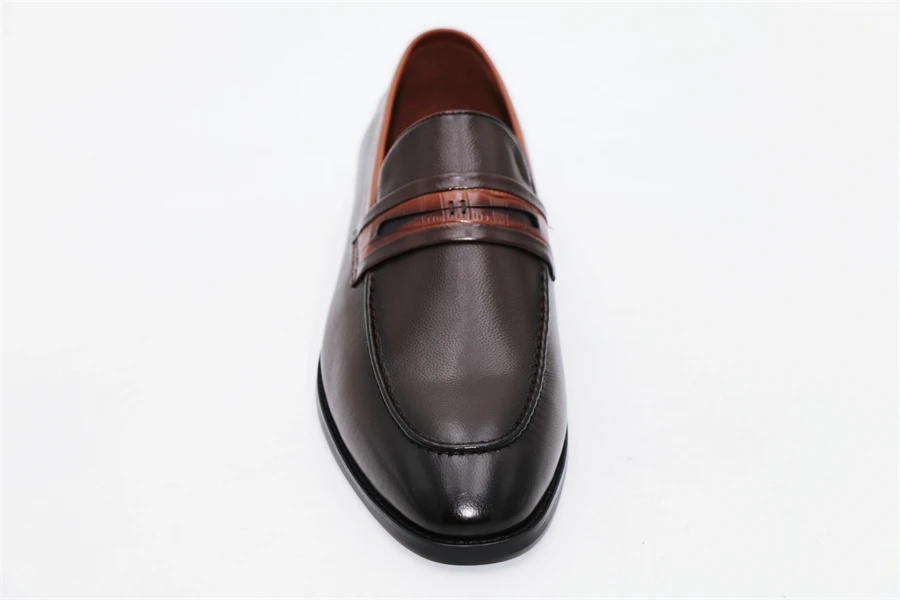 LANCI shoes manufacturer company genuine leather designer luxury men custom logo formal dress loafer shoes