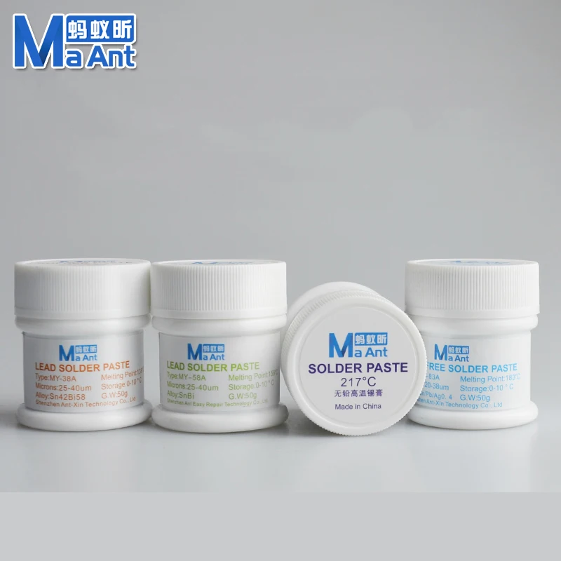 MaAnt Silver-Containing Solder Paste High Density Welding Flux for Phone CPU IC Motherboard Middle Layer Repair