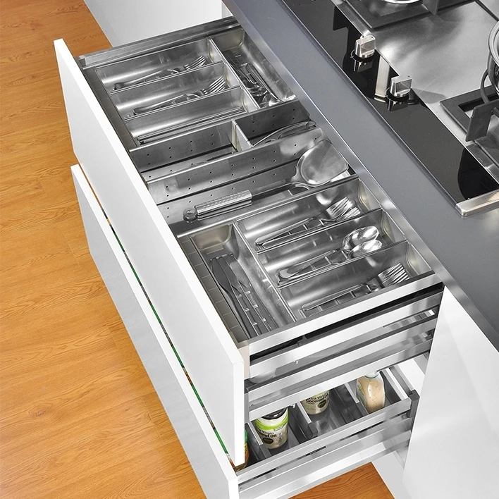 
Stainless steel drawing baskets pull out basket with tenden box stainless steel transformer pull out basket soft closing slide 