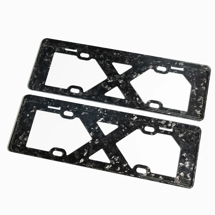 Customized pure carbon fiber license plate frame