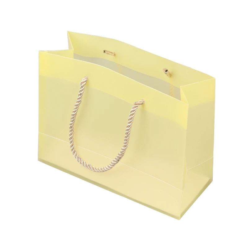 Индивидуальный Желтый Цвет Матовый печатный ПП пластиковый пакет для покупок горячая Распродажа сумки-тоут с ручкой
