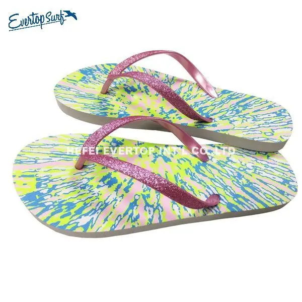 High Quality Summer Beach Custom Logo Flat Rubber Colorful Women Flip Flops
