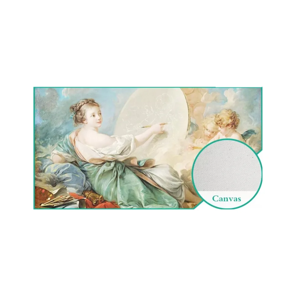 Factory wholesale painting print canvas  painting kits for kids abstract canvas wall art green