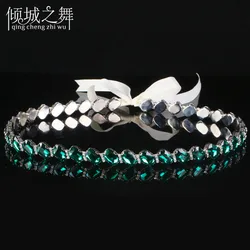 YL032 Womens Belly Dancing Glass Drill Waist Chain