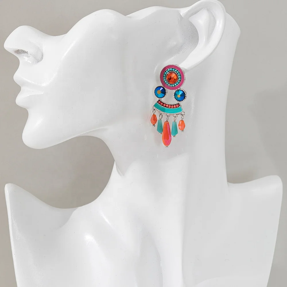 Yiwu Collection Indian Traditional Bollywood Fashion Jewelry Polki Diamond Big Jhumka Earrings