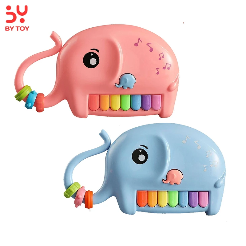 New Baby sale multi-functional light beaded piano keyboard toy fun elephant mini piano instrument toy