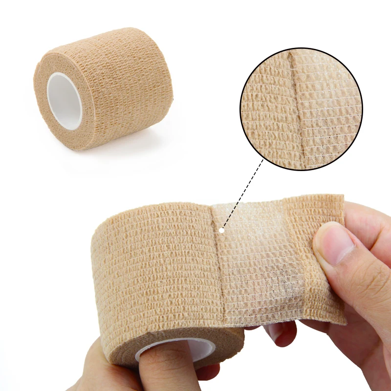 
Hospital grade medical sports wound support dressing custom print colored self adhesive vet wrap cohesive elastic bandage 