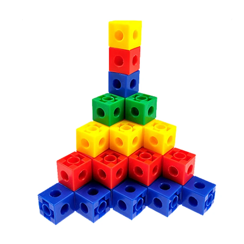 10 colors Multilink Linking Counting Cubes Blocks Teaching Math Manipulative Kids Early Education Toy