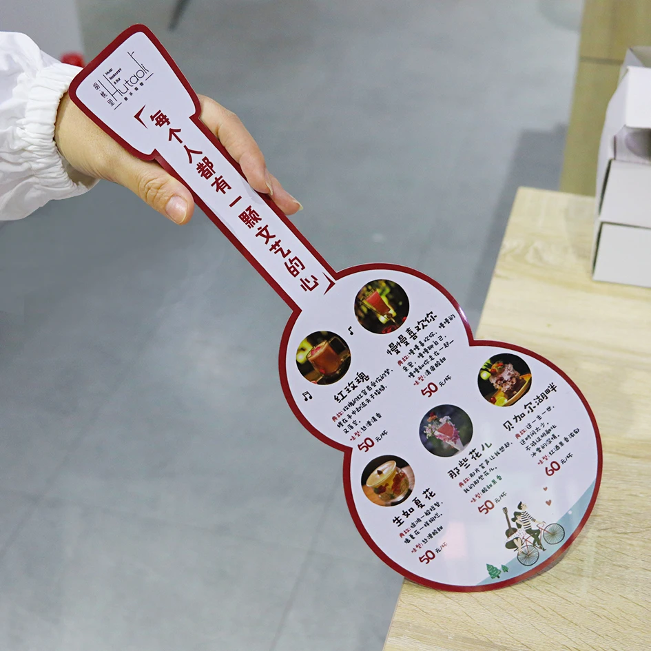 Guitar Shape Full Color Printing Customized Plastic Membership Cards