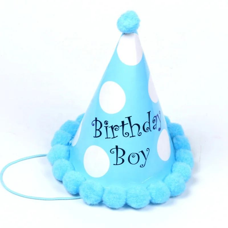 Children Party Happy Birthday Paper Decorative Hat Dot Triangle Hat