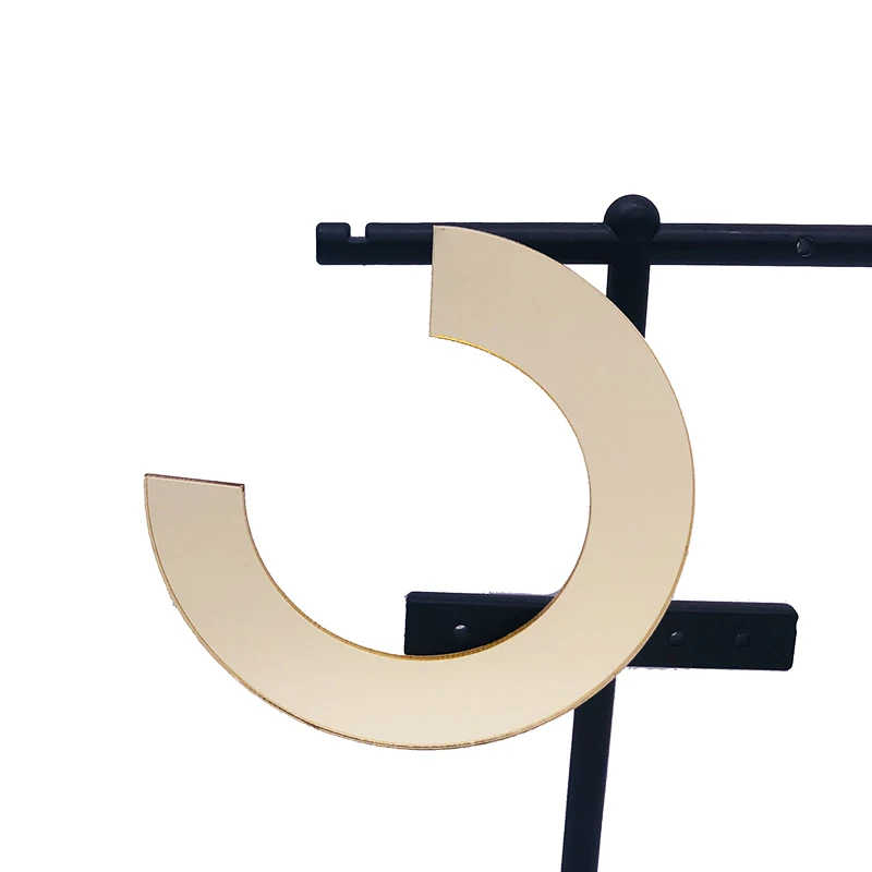 Mirror geometric acrylic oversize earrings for girl