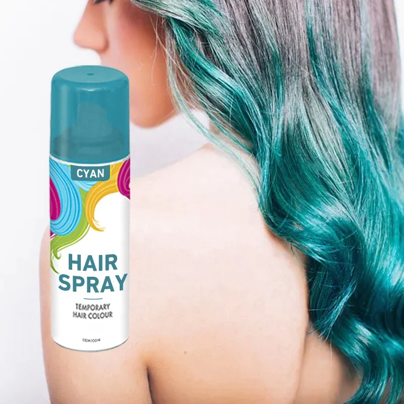 200ml 12 colors 100% coverage glitter red hair color spray