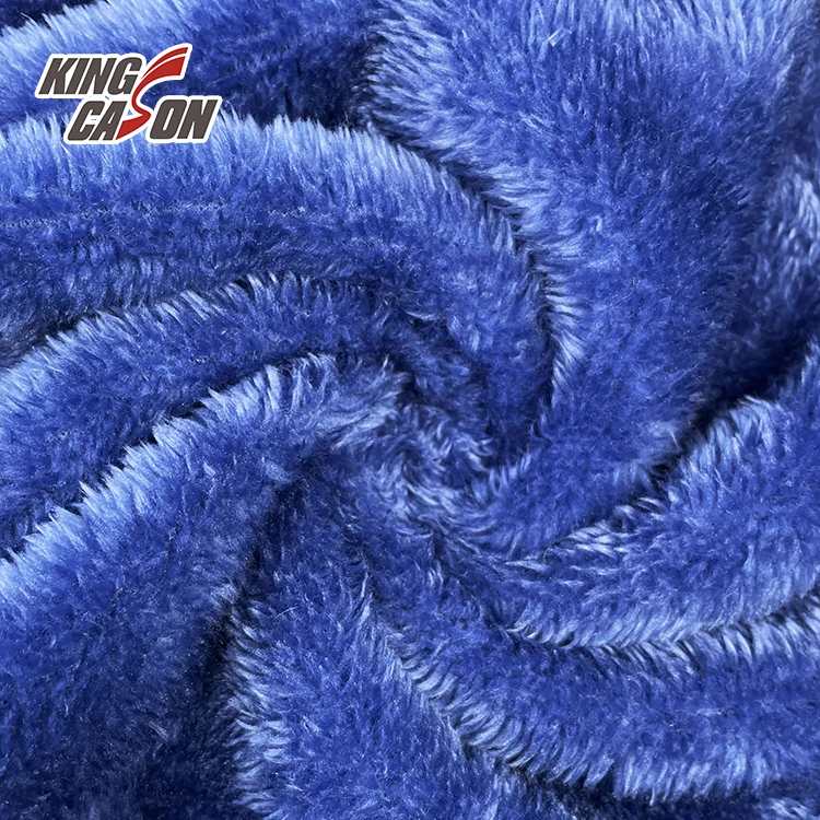KINGCASON Manufacturer Wholesale Customized Colors Warm Anti-Static Two Side Brushed Soft Solid Sherpa Arctic Fleece Fabric