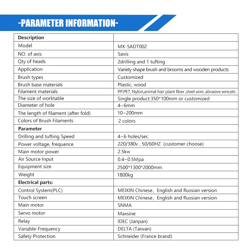 5 axis 2 drilling and 1 tufting Automatic CNC brush making machines for roller brush, toilet brush, wooden handle brush