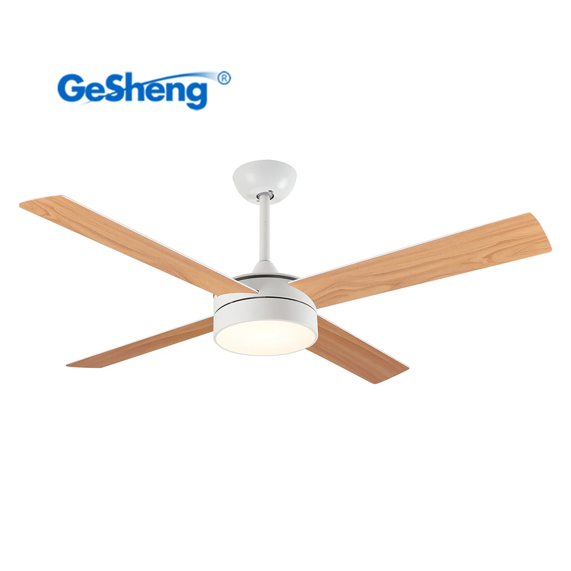 Simple Design Customized Fan Lamp 52 Inch 4 MDF Blade Reversible Motor Led Ceiling Fans