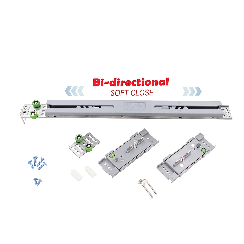 Two-way design soft close damper for wardrobe door