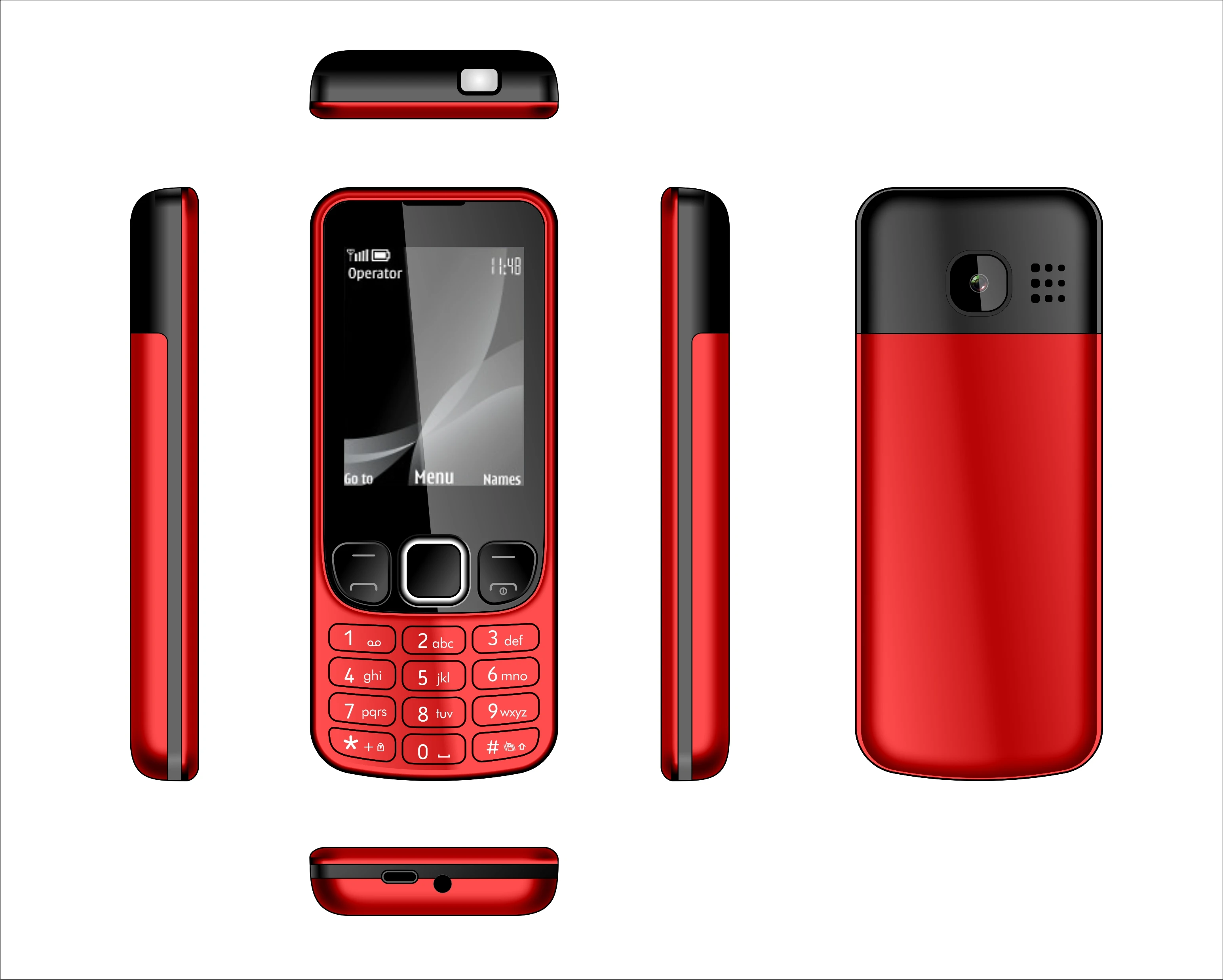 CLassic Design 4G 2.4inch 2SIM keyboard bar phone smartphone cellphone for Nokia 6700 mobile phone Facebook Whatspp for Senior