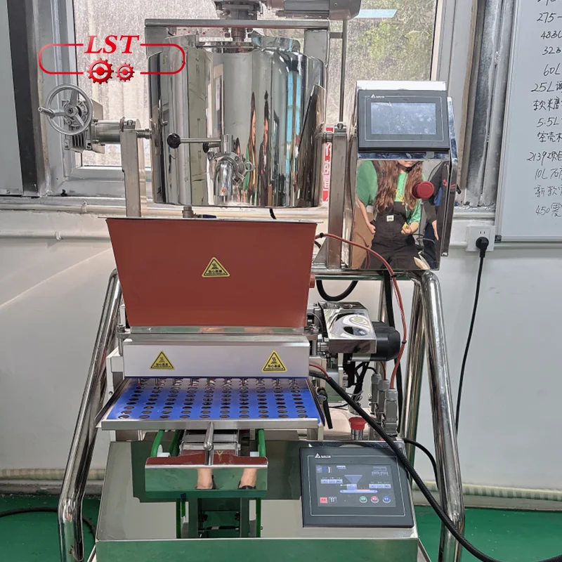 2024  LST new design Table Top auto sugar cooker and candy machine depositing machine for chocolate gummy hard candy production