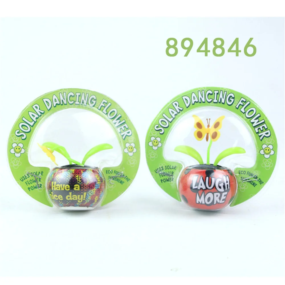 Wholesale Custom Make Own Design Car Ornament Swing Flower Butterfly Duck Figure Powered Solar Dancing Toys