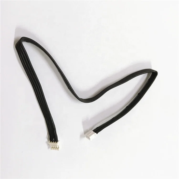 OEM 2.0 JST PH 4P connector  black flat cable wire harness 4 core 24awg 30cm