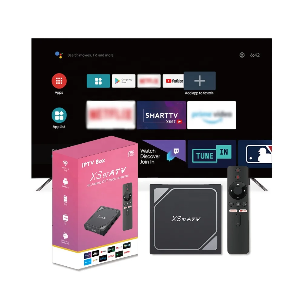 Wholesale XS97 ATV  HDR 4K best android tv box with wifi 2+16GB tv box With Popular Discount