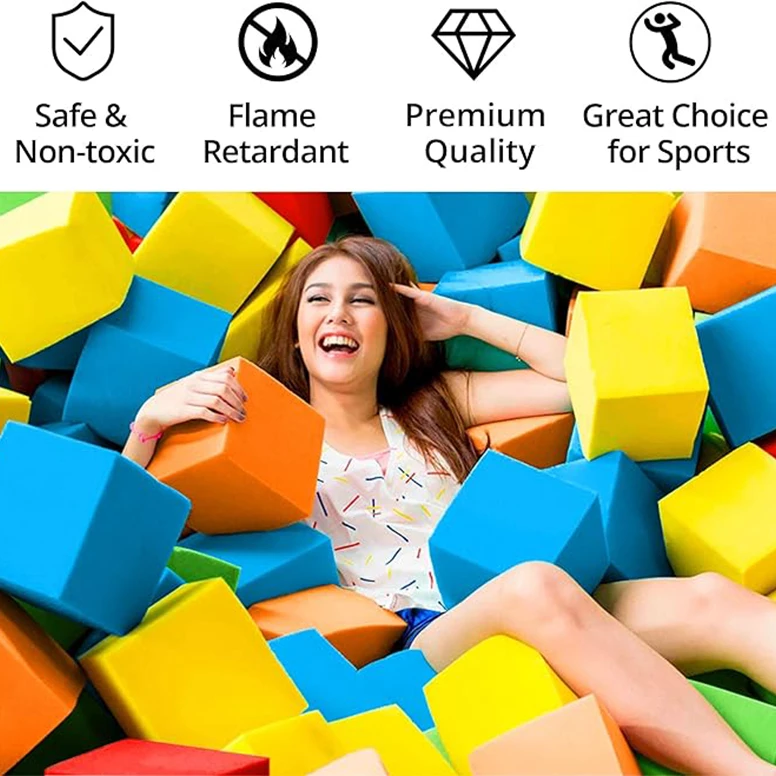 Woxin 2024 New Arrival Bouncer Sponges Cubes Giant Foam Building Blocks For Kids Trampolines Protection