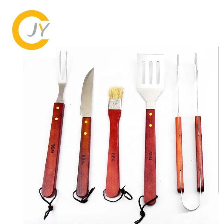 Outdoor portable bbq 18pieces accessories tool kit set with carry bag