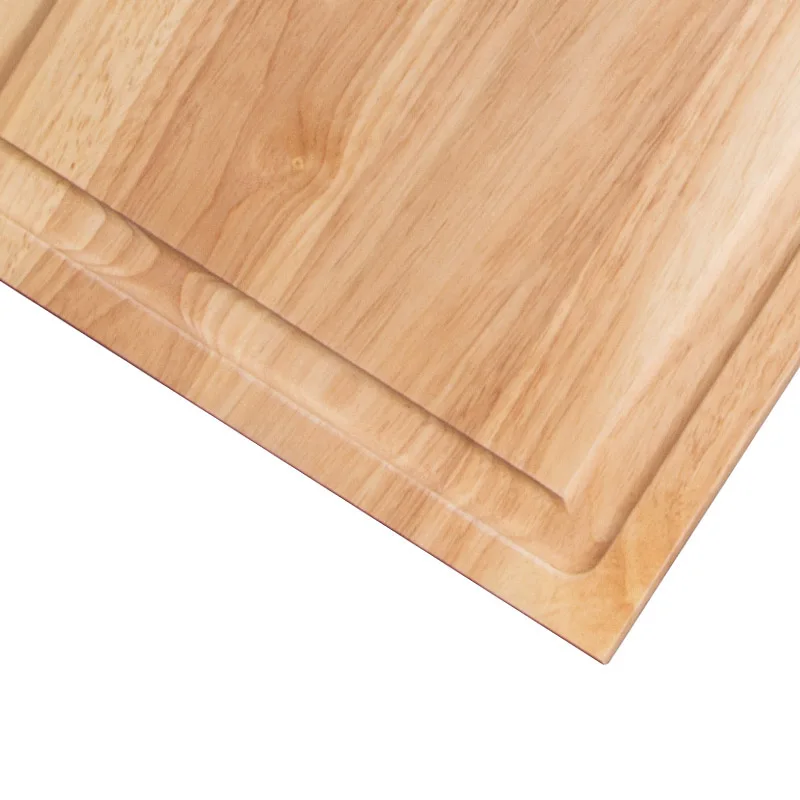 Custom Rubber Wood Chopping Block with Juice Groove Serving Boards Kitchen Slicing Food Vegetable Meat Wooded Cutting Board