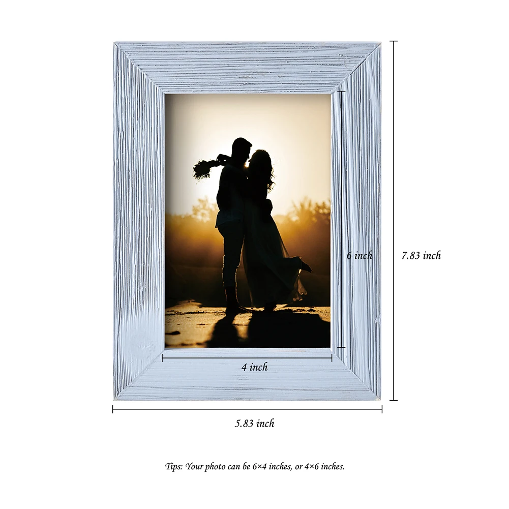 Custom A3 A4 4x4 5x7 8x10 11x14 Direct Sale Natural Wooden Photo Frame Commemorative Nostalgic Desktop Wooden Picture Frame