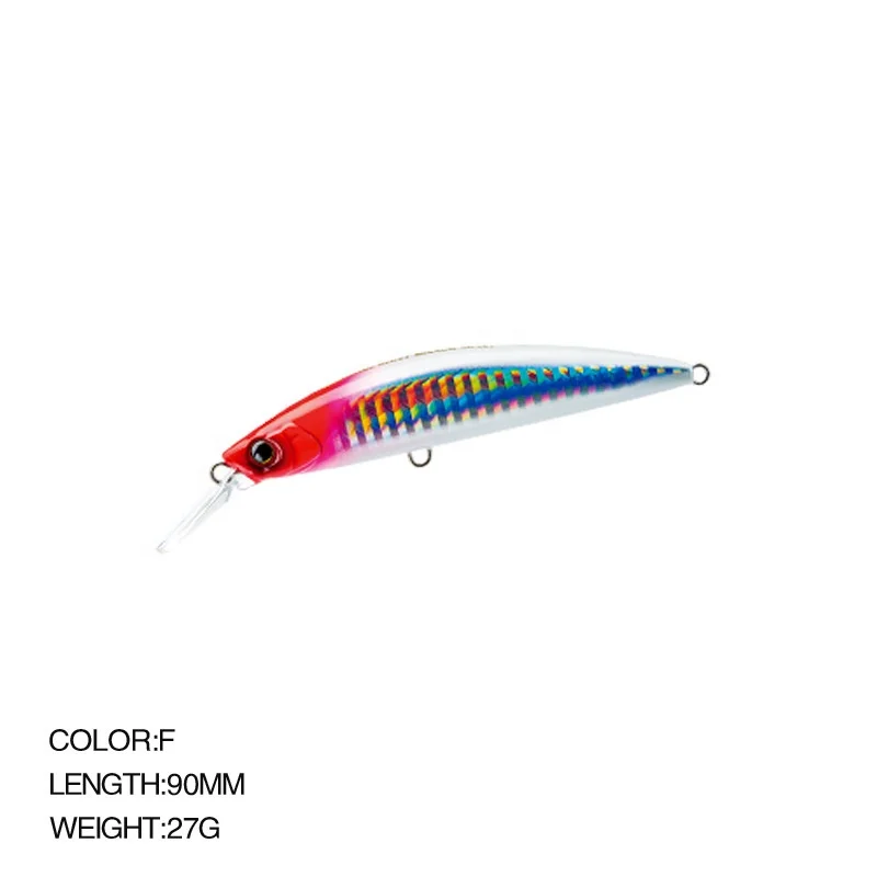 2023 New Design Long Tongue Sinking Minnow 27g 37g Long Casting Simulation Bait Trout Peche Artificial Baits