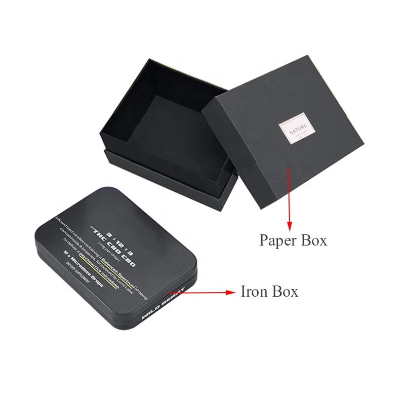 Hot Sale Custom Color Metal Boxes Small  5ml 10ml 15ml Mini Sliding Tin Box OEM  (NIR03)
