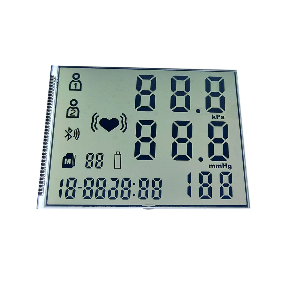3v 5v reflective monochromatic numeric no backlight lcd display sunlight readable