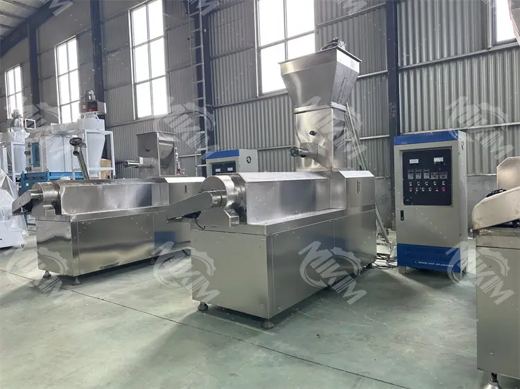hot automatic dog and cat food manufacturing extruder pet feed kibbel wet making machine production line