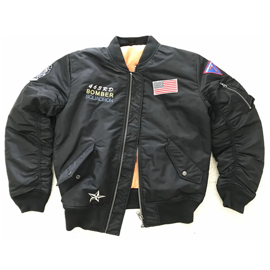 
 Модные мужские куртка-бомбер стеганые пальто черный и хаки отлично вышивка зимняя куртка  