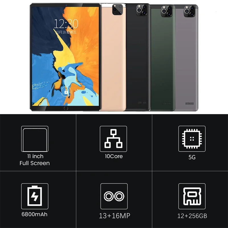 Fast Ship Tablet Octa-Core 10.1 inch WIFI 4G Android 8.1 MTK6753 Tablet PC 1280*800 IPS with cover keyboard