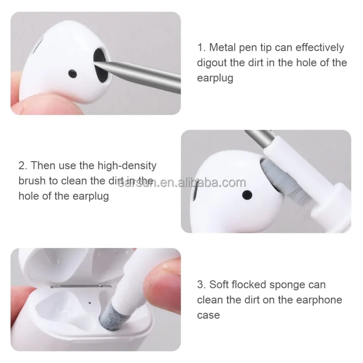 6 in 1 Cleaner kit -  Keyboard Cleaning Kit Laptop Cleaner with Brush Cleaner for Airpods headphone Tools QC3