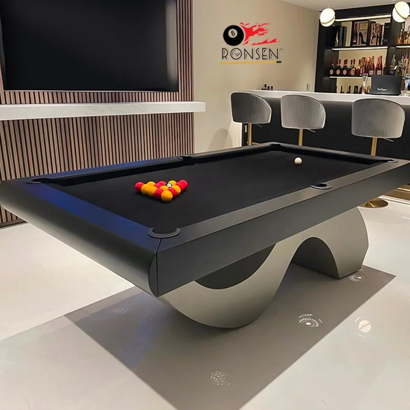 China Cheap Price Luxury Design Home Display Solid Wood 9ft 8ft 7ft Pool Table with High Quality Materials and Modern Looking