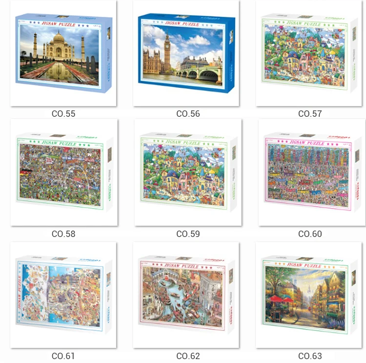  Custom Printed Jigsaw 1000 Pieces Cardboard Puzzle For Kids Adults Family
