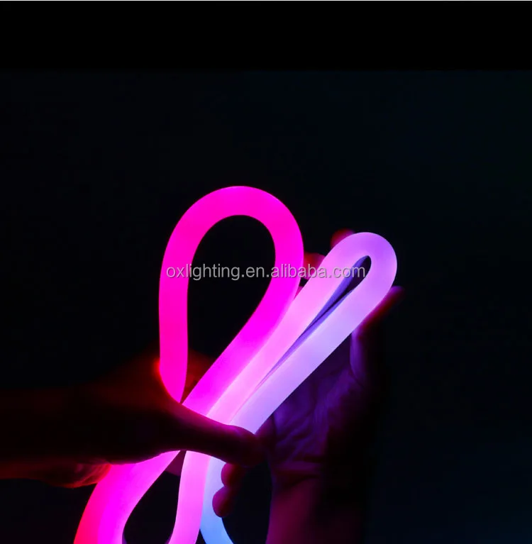 Neon Flex RGB Rope Light Dynamic RGB 12V 24V DMX Digital Outdoor Neonflex LED Addressable 5050 RGB Led Ultra Thin Neon Light