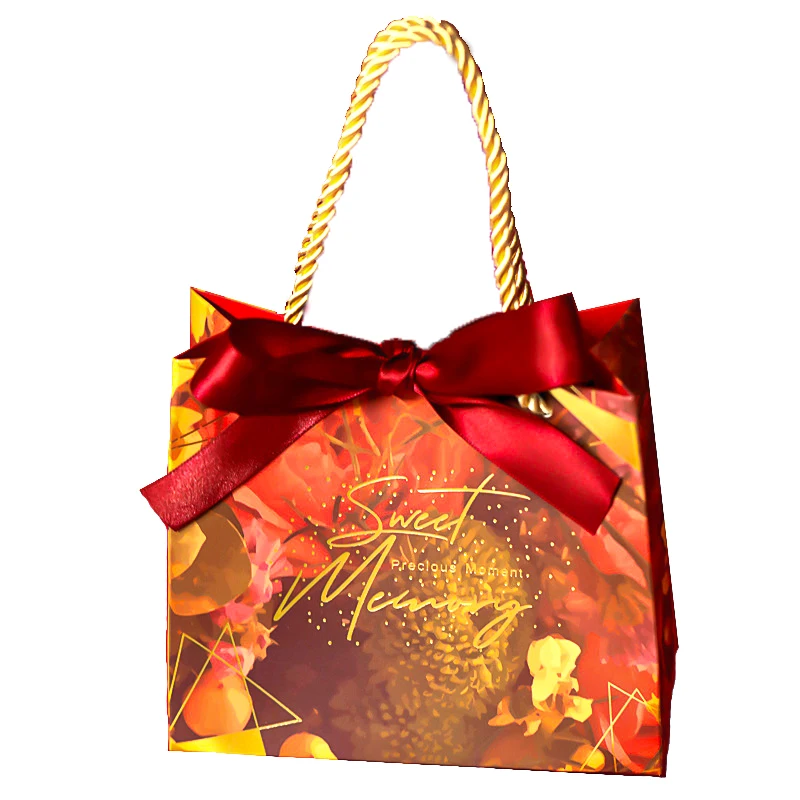 Custom Style Exquisite Design Gift Bag Luxury Boutique Jewellery Wedding Thank You Gift Thick Paper Bags