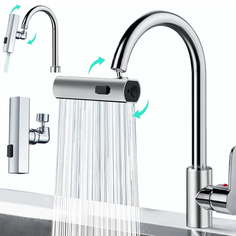 SANIPRO Kitchen Taps Waterfall Stream Sprayer Head Filter Diffuser Water Saving Nozzle Tap Connector Mixers Faucet Accessory