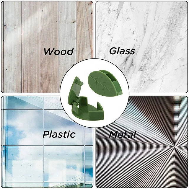 2022 New Garden Plastic Leaf Shape Plant Climbing Wall Support Clips