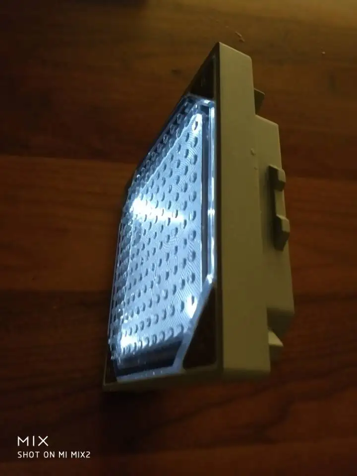 Plastic Solar Brick Lights White Yellow Green Led Garden Lights