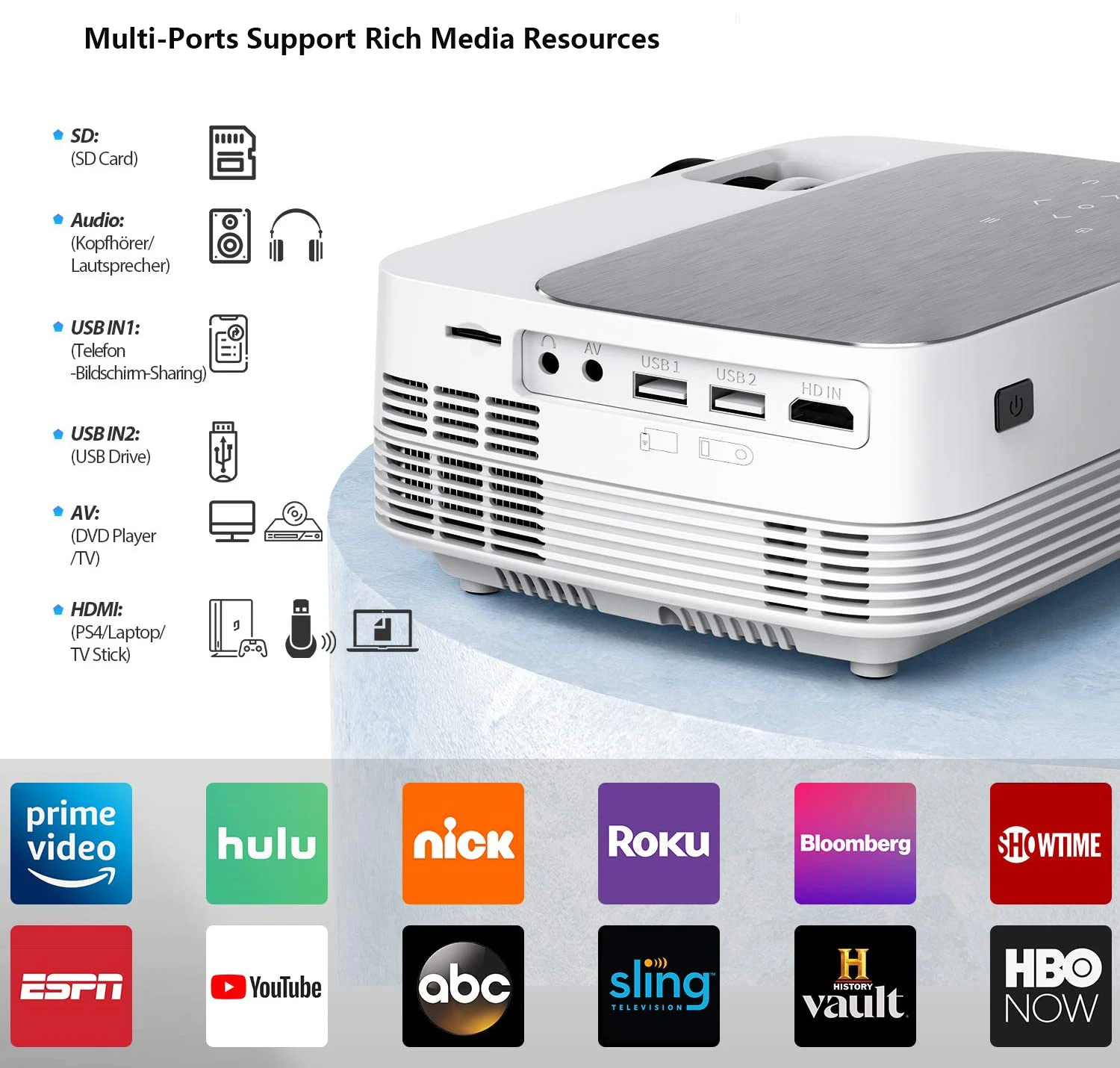 [Factory Cheap Price Mini LED HD Projector] Native HD 1080P LCD Video Cinema Home Theater Portable Projector