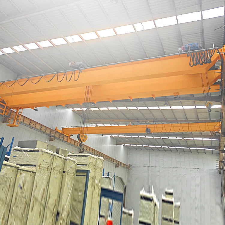 Workshop Heavy Duty Eot Crane Travelling Double Beam Electric Hoist Overhead Crane 30ton 25ton