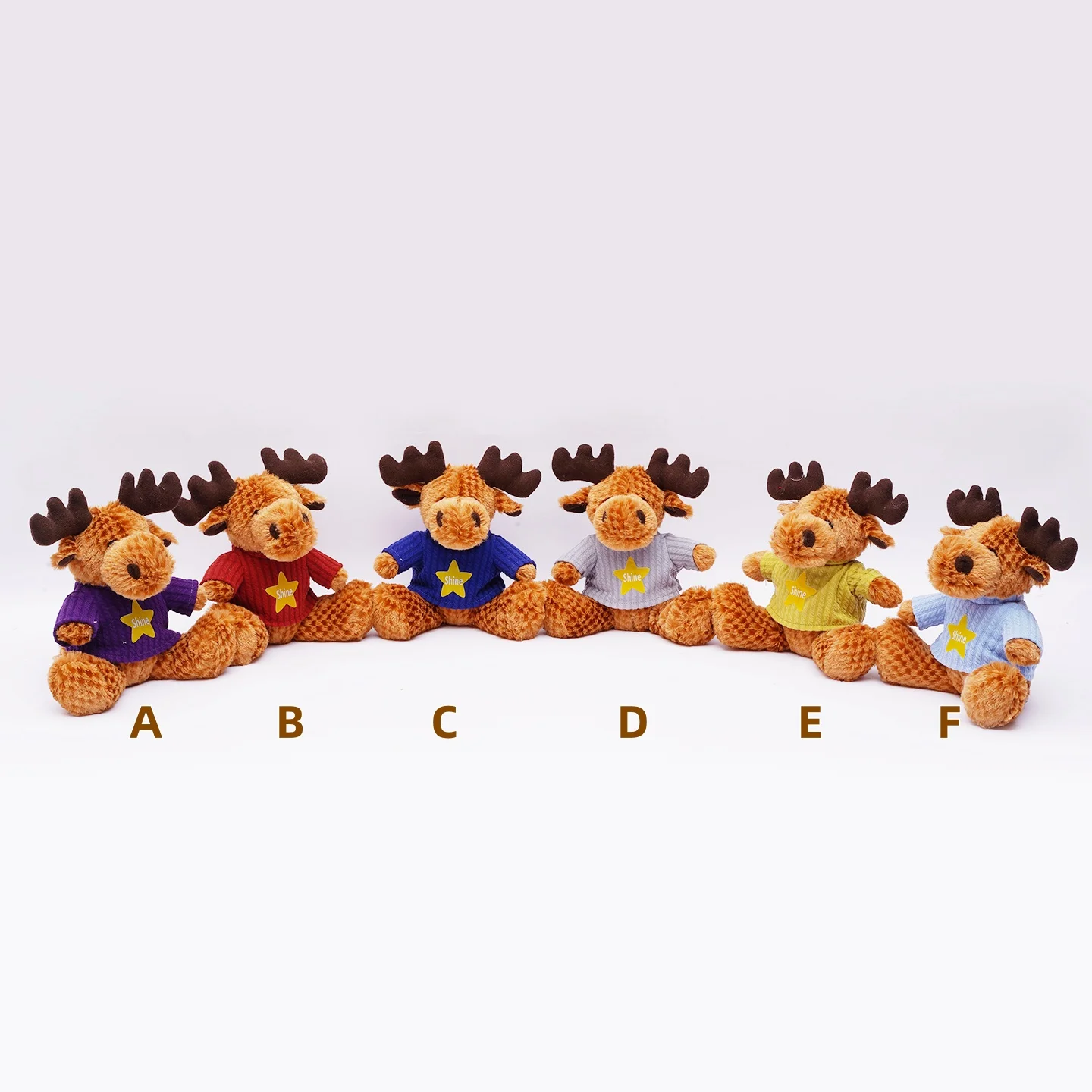 cheap lovely cozy 20cm plush toy deer with T-shirt colorful soft  adorable unique stuffed plush toy elk New eco-friend fabric