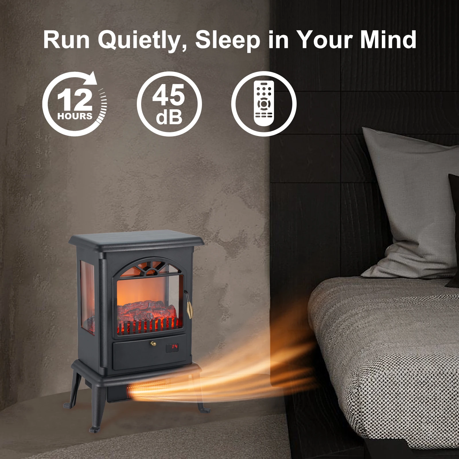 Chinese Manufacturer Indoor Decorative Decor Flame Resin Electric Fireplace with Remote Control